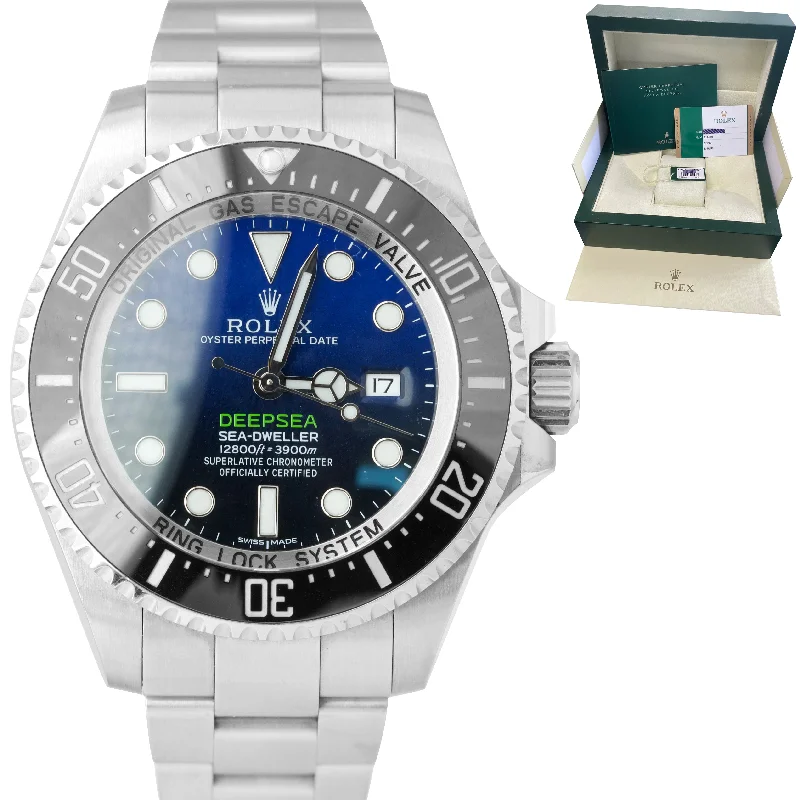 Unique Pocket Watches for Men-2015 Rolex Sea-Dweller Deepsea James Cameron Blue Black 116660 44mm Watch B+P