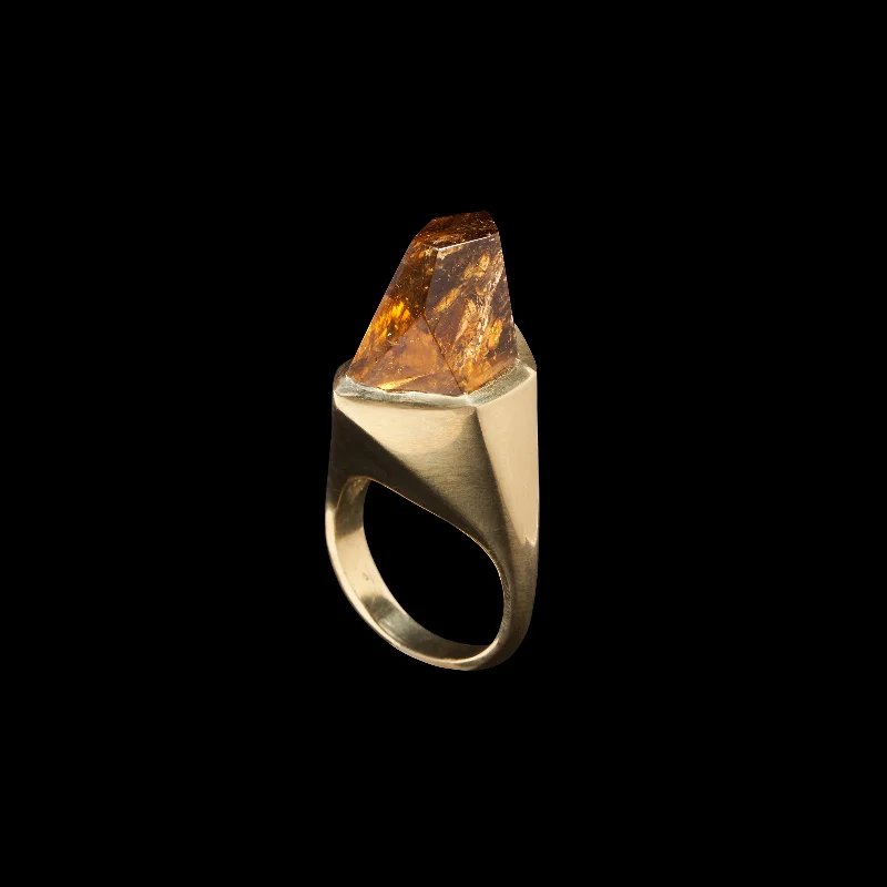 Custom Couples Rings-Golden Tourmaline Faceted Ring