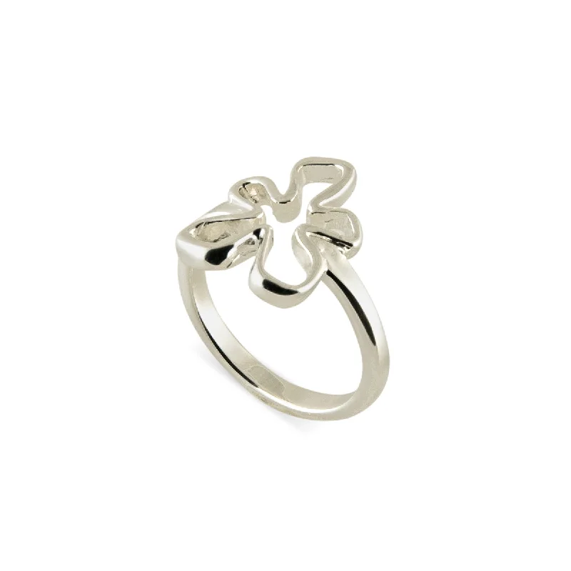 Men's Vintage Wedding Bands-Open Tiki Flower Ring