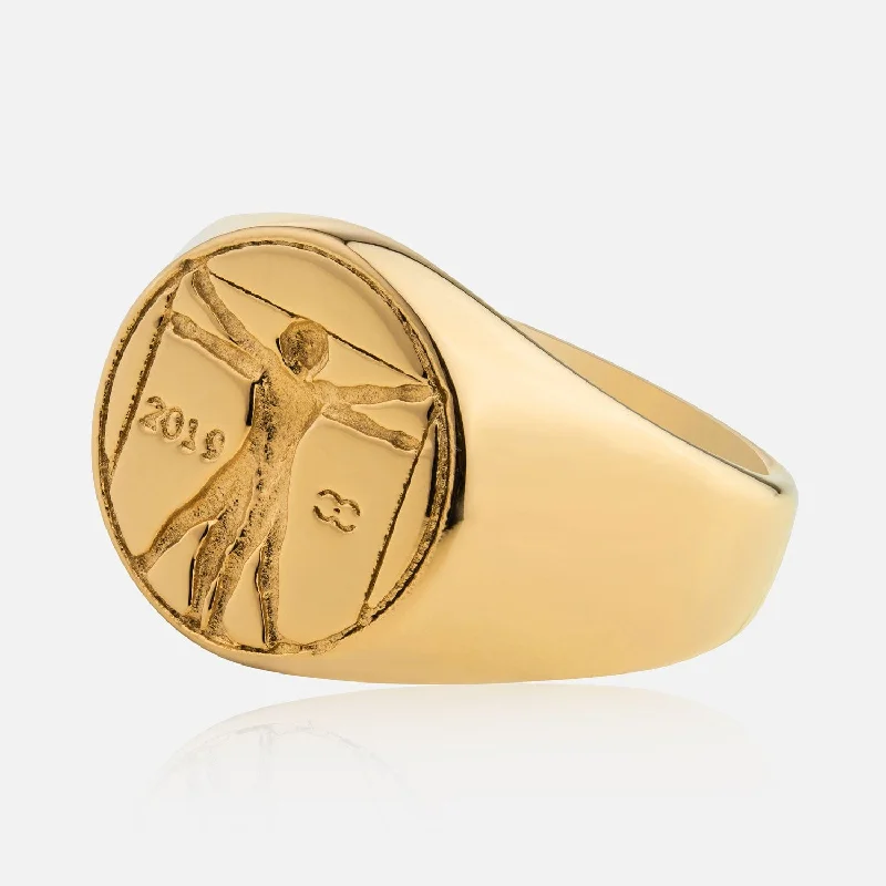 Personalized Couple’s Rings-Vitruvian man ring