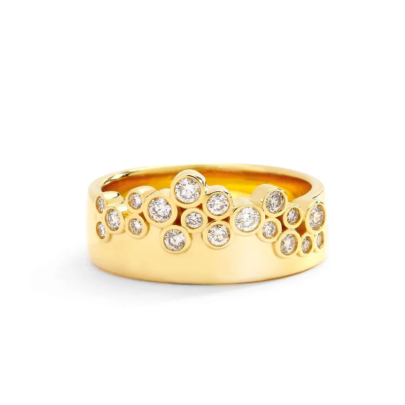 Statement Rings for Women-Cosmic Diamond Band