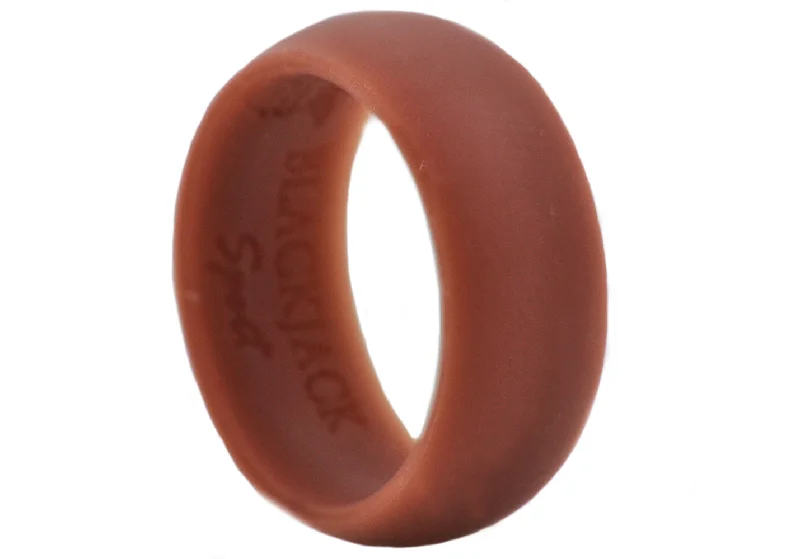 Diamond Wedding Rings-Mens Sports Brown Silicone Band