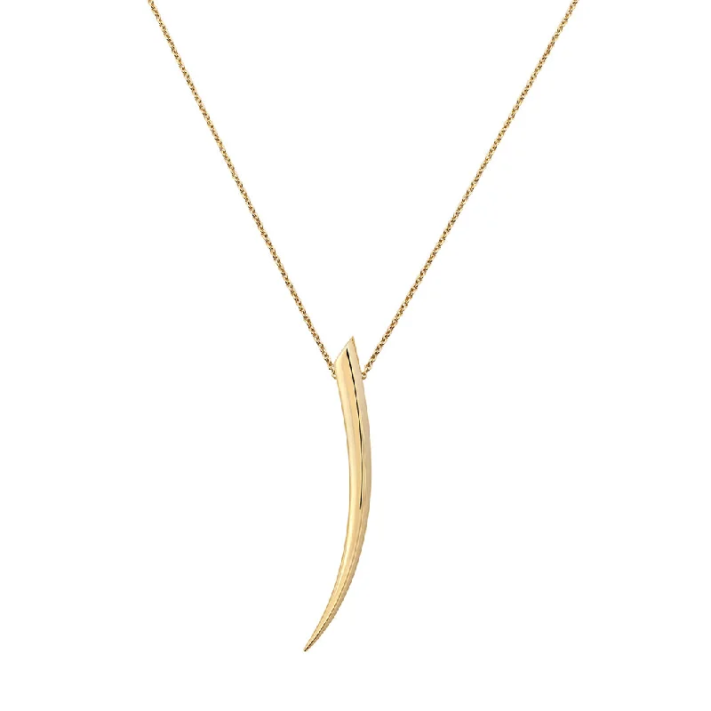 Elegant Bridal Necklaces-Sabre Fine Medium Necklace - 18ct Yellow Gold