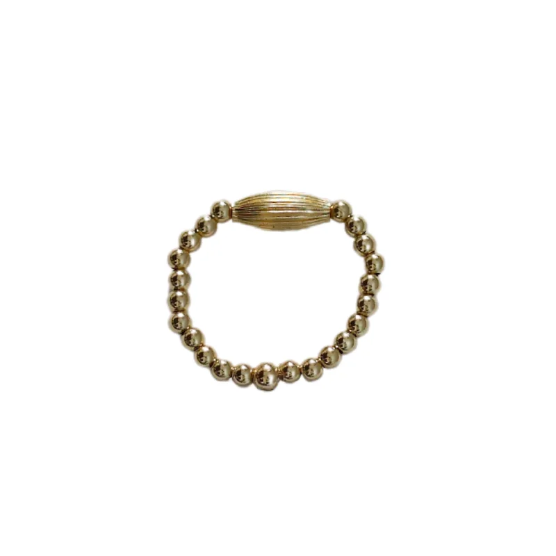 Stackable Rings for Women-"RUTI" 14k gold-filled ball Stretchy beaded Ring