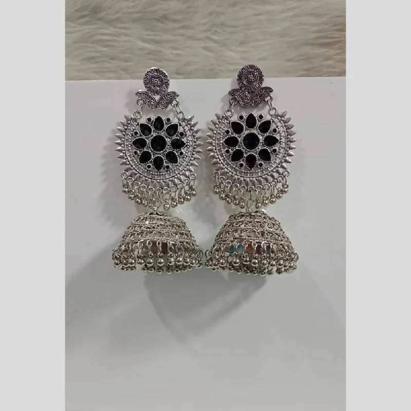 Unique Stud Earrings-Pooja Bangles Oxidised Plated Jhumki Earrings