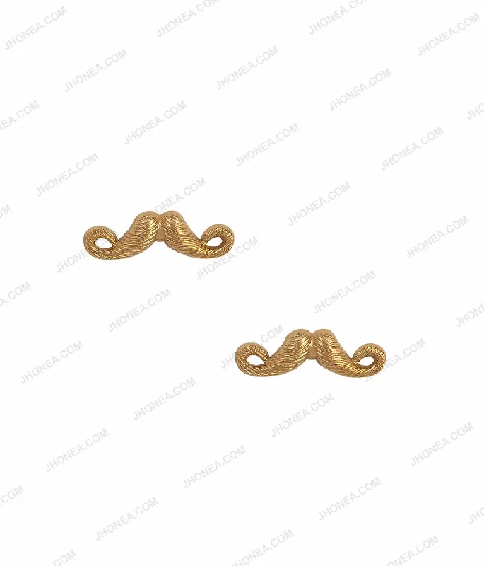 Stylish Gemstone Brooch-Golden Mustache Collar Pin Brooch for Men