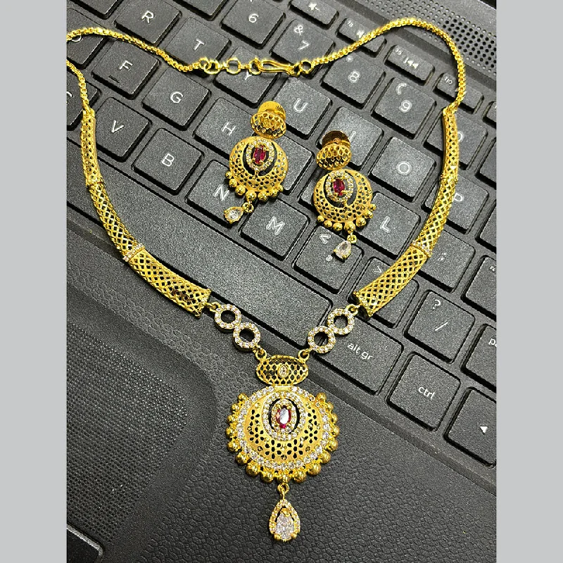 Custom Infinity Necklaces-Pari Art Jewellery Forming Gold Necklace Set