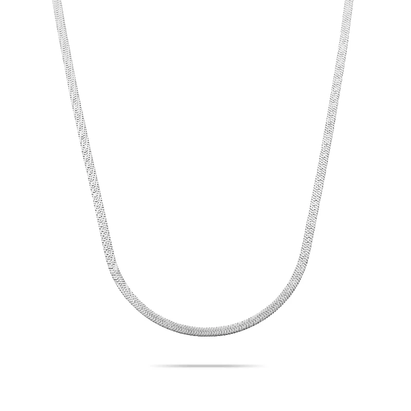 Elegant Black Necklaces-Snake necklace silver