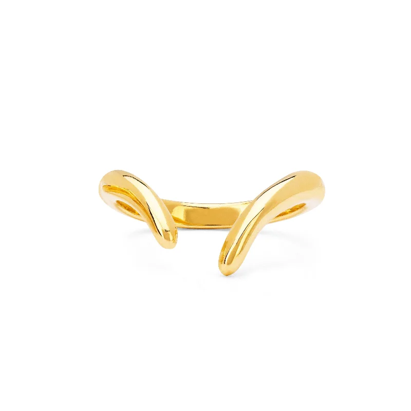 Engraved Wedding Rings-Solid Gold Tusk Ring | Ready to Ship