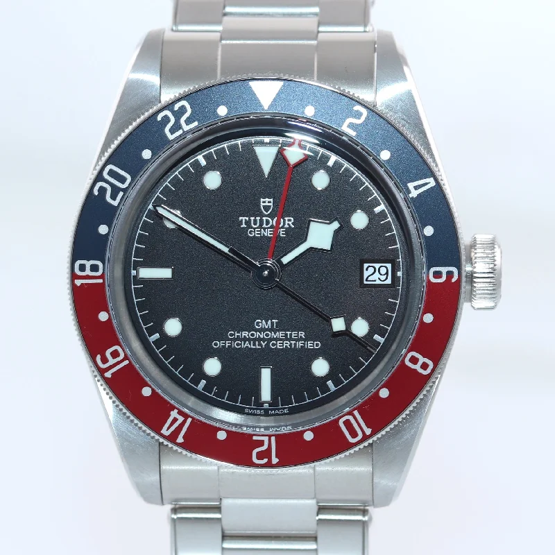 Solar-Powered Wrist Watches-Copy of AUG 2020 NEW PAPERS Tudor Black Bay GMT Pepsi 79830RB 41mm Steel Watch Box