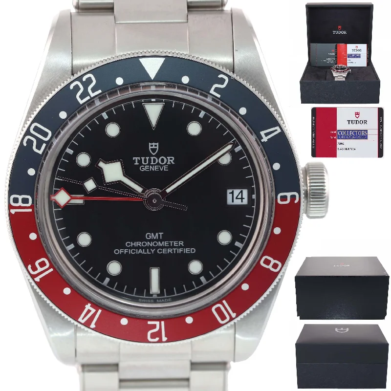 Smart Watches with Heart Rate Monitor-PAPERS 2019 Tudor Black Bay GMT Pepsi 79830RB 41mm Steel Bracelet Watch Box