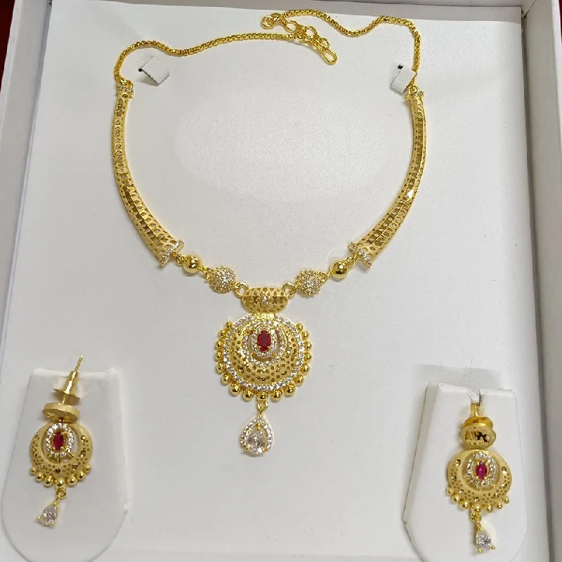 Gold and Diamond Necklaces-Pari Art Jewellery Forming Necklace Set