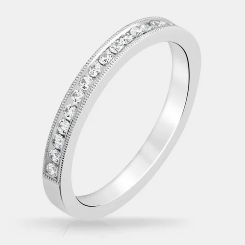 Custom Wedding Bands-Heather Diamond Band