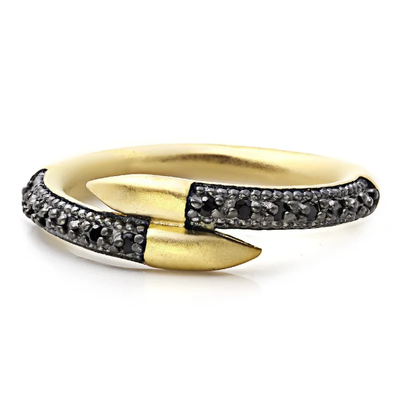 Pear-Shaped Diamond Rings-FREIDA ROTHMAN Black Pavé Embrace Ring