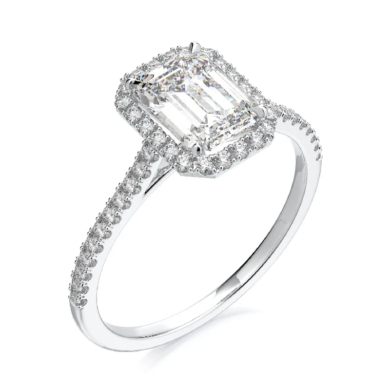 Stylish Wedding Rings for Brides-Calliope Emerald-Cut Ring Design