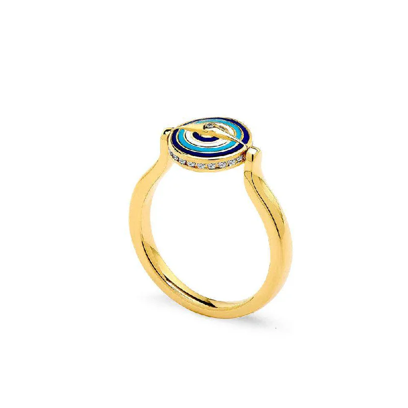 Minimalist Promise Rings-Small Reversible Evil Eye Ring