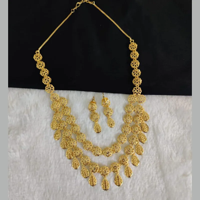 Art Deco Necklaces-Pari Art Jewellery Forming Gold Necklace Set