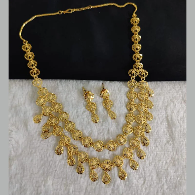 Nature-Inspired Necklaces-Pari Art Jewellery Forming Gold Necklace Set