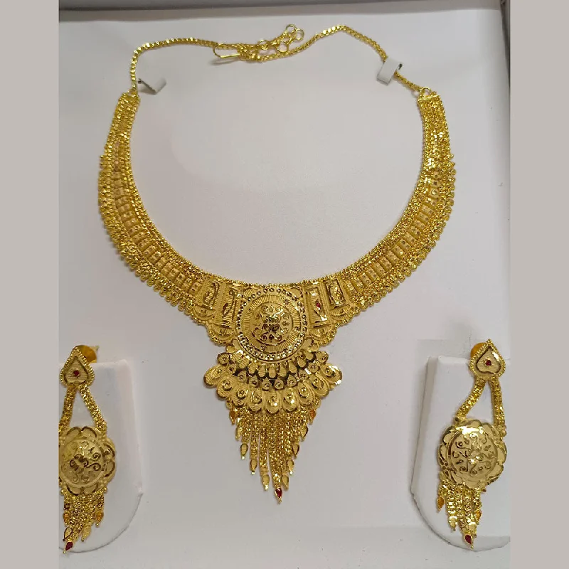 Antique Gold Necklaces-Pari Art Jewellery Forming Necklace Set