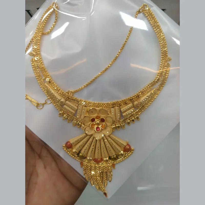 Unique Infinity Necklaces-Pari Art Jewellery Forming Gold Necklace Set