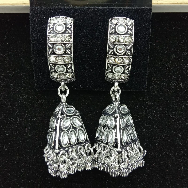 Chunky Earrings for Parties-SP Jewellery Oxidised Plated Jhumki Earrings