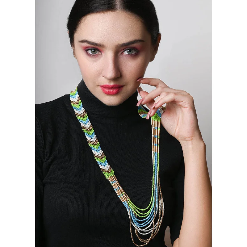 Sparkling Swarovski Necklaces-Odette Multicolour Beads Necklace