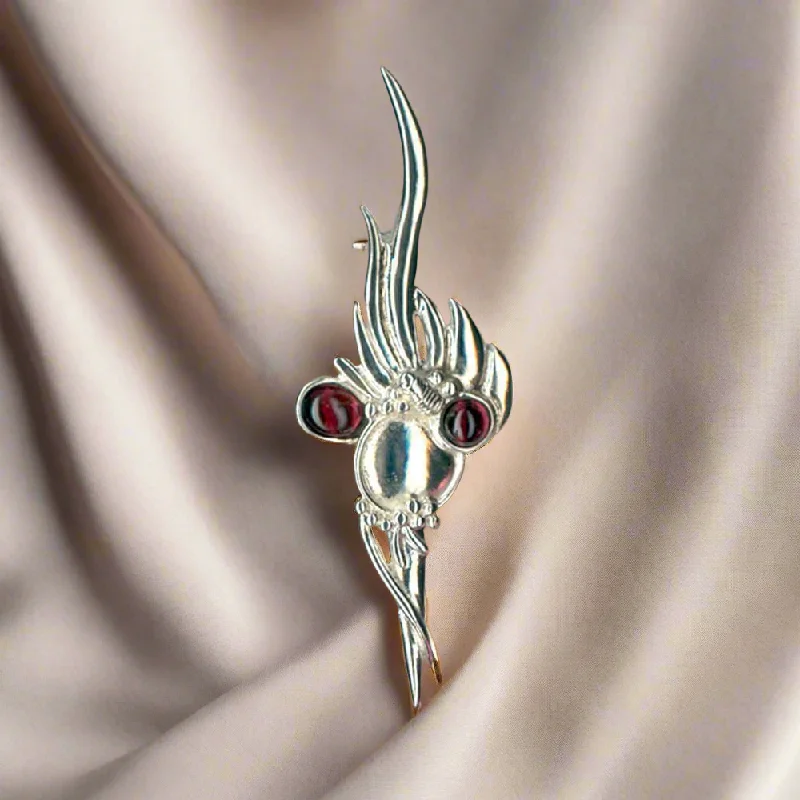 Custom Initial Brooch-Greek Traditional Brooch in sterling silver with Zircon (K-25)