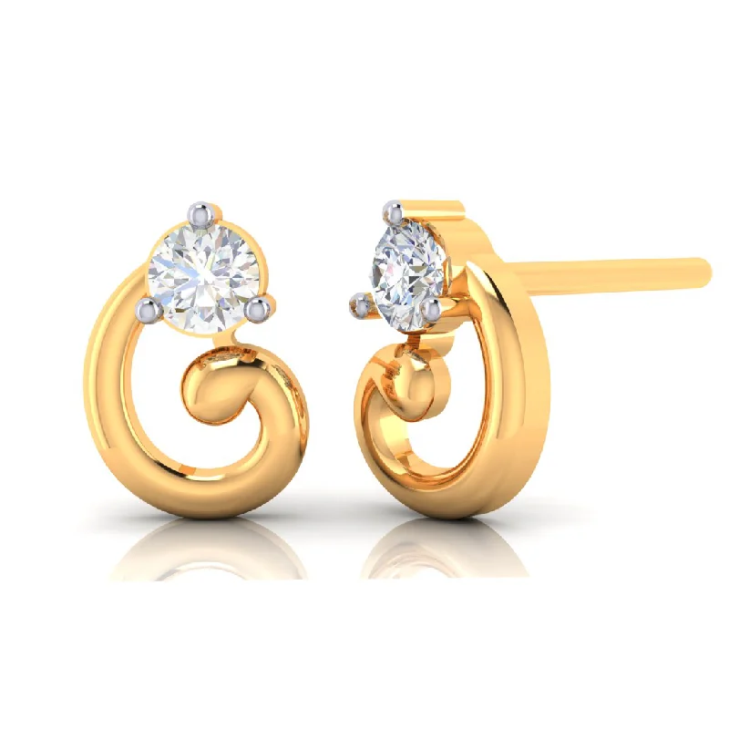 Bohemian Style Earrings-Latest Design 18k Gold & Diamond Earrings